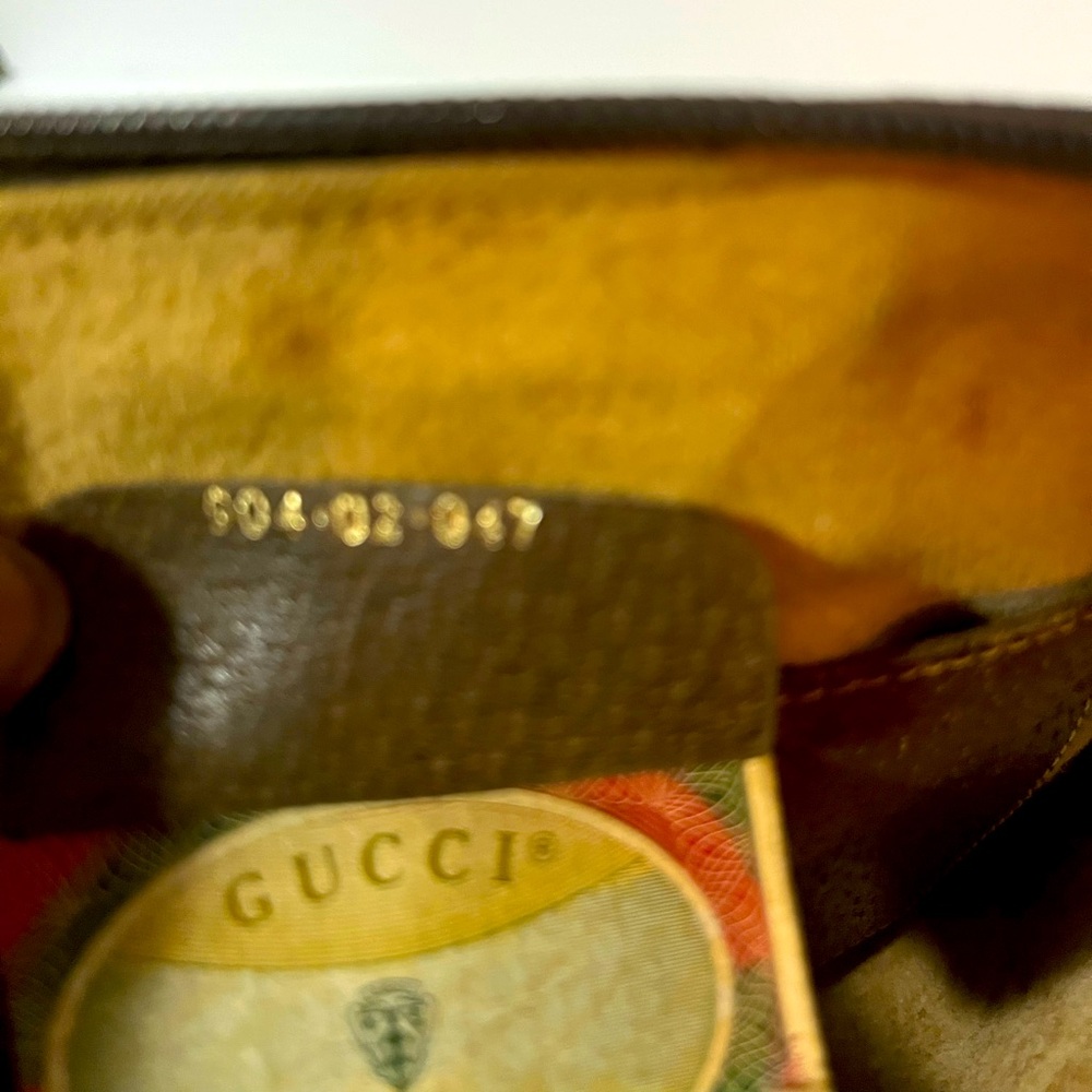 Authentic Gucci Dark Brown canvas cross body bag - Picture 7 of 7